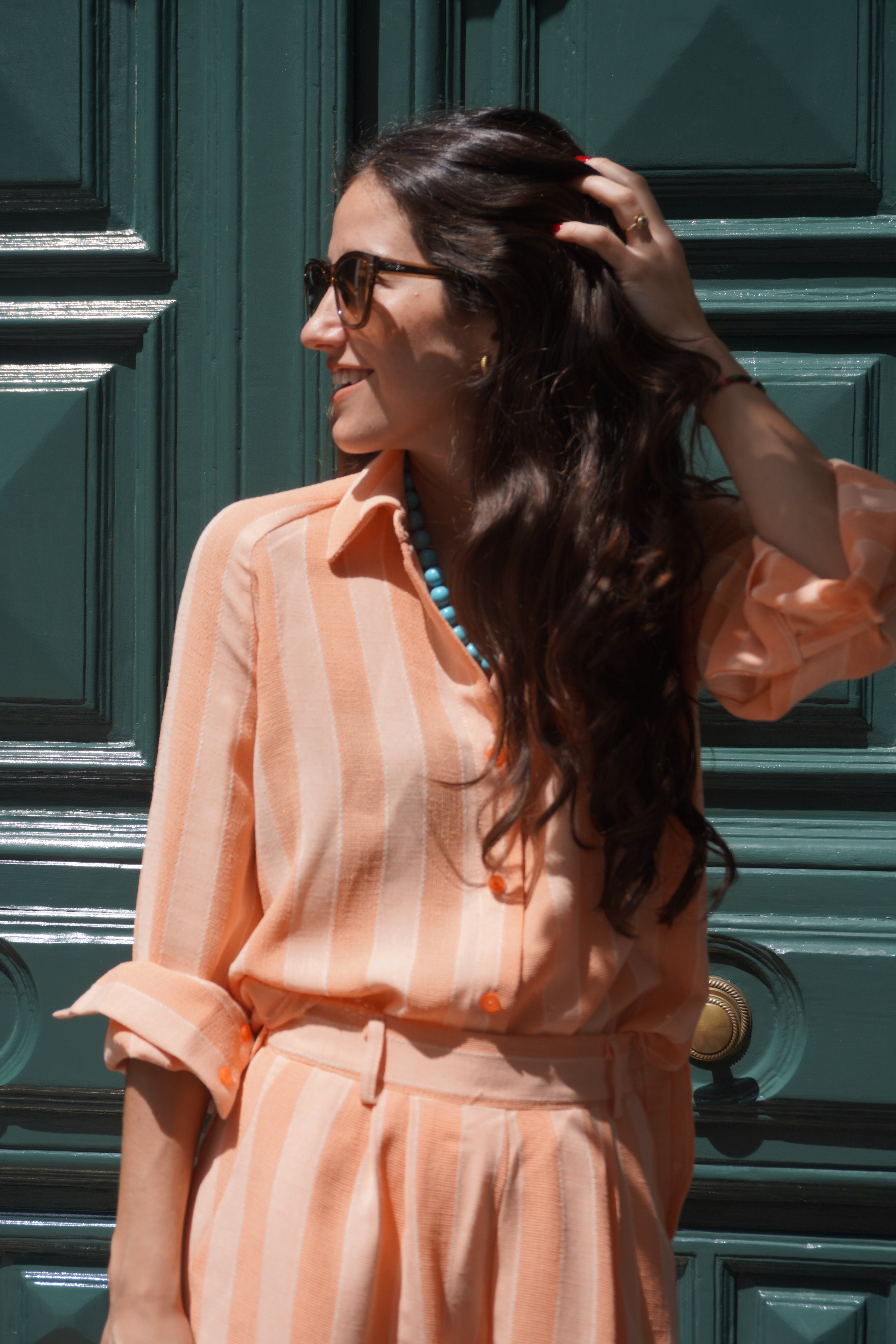 Pantalón corto “La Concha” · Naranja tostado