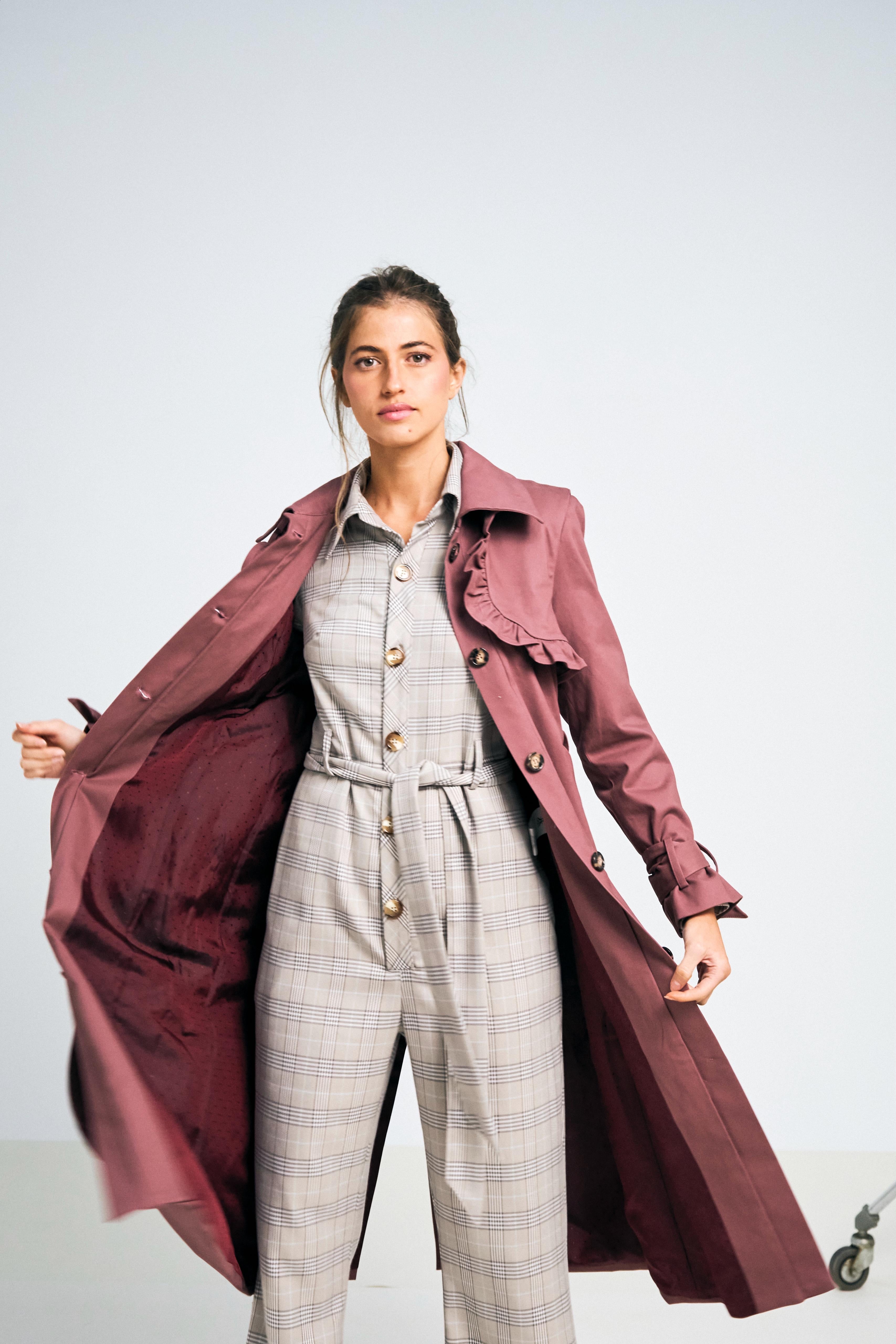 Gabardina Rococó Ciruela