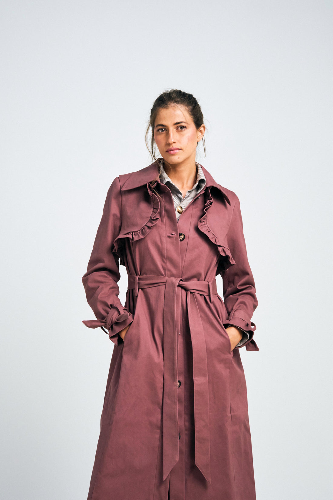 Gabardina Rococó Ciruela