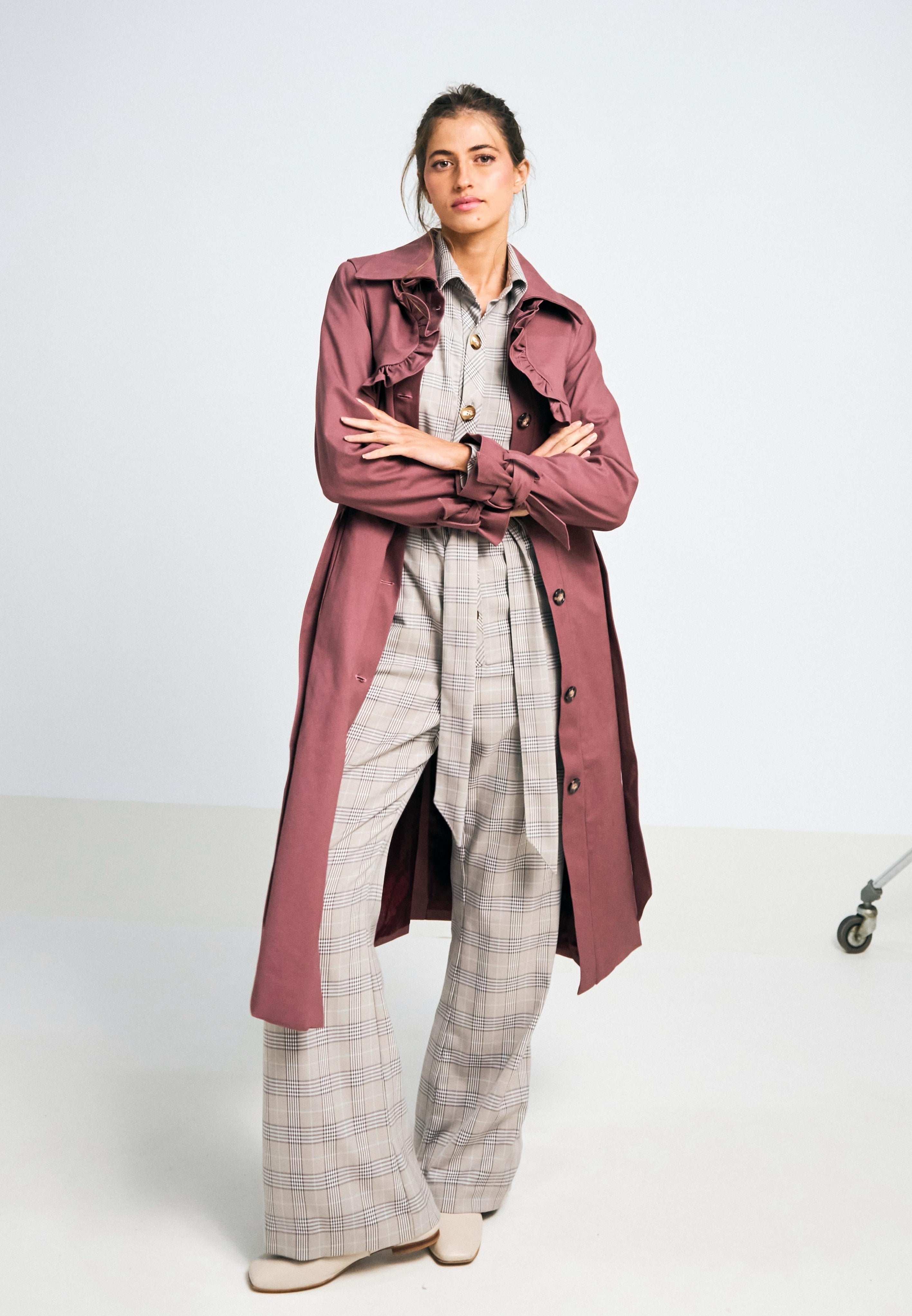 Gabardina Rococó Ciruela